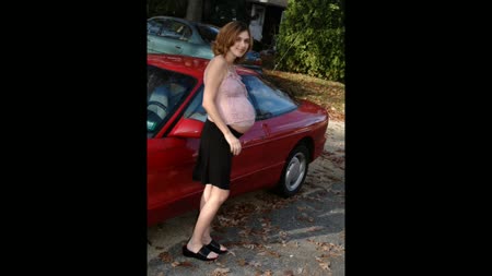 Jennifer Marie  Pregnant Flash And Tease Hd 1080p - Jennifer marie, tall blonde and 9 months pregnant, poses in her car on the autumn streets of suburbia. She gives us a tease as she lets us see up her skirt and pulls aside the crotch of her black lace panties. In the backseat of her car, jennifer shows us some milk-swollen tit. Her nipples are brown and stand up like thick pencil erasers.

a 51 photo video slide shows in wmv at 1920x1080